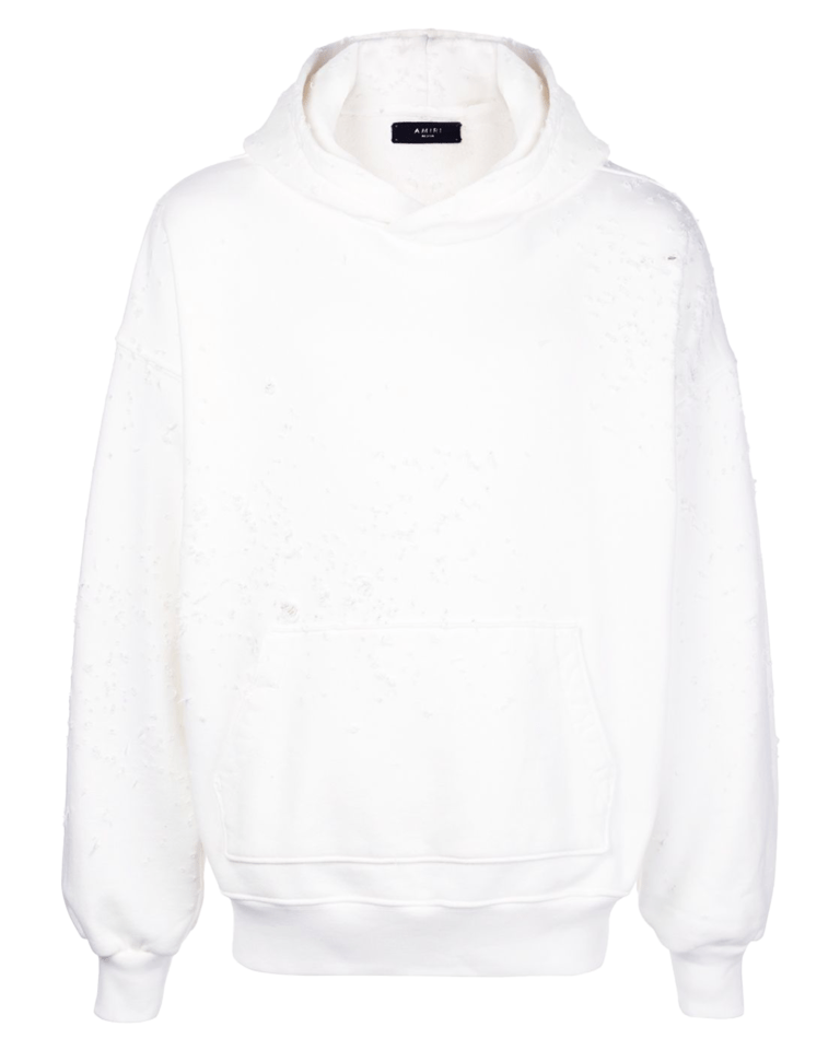 amiri-shotgun-ripped-hoodie-sweatshirt-blanc