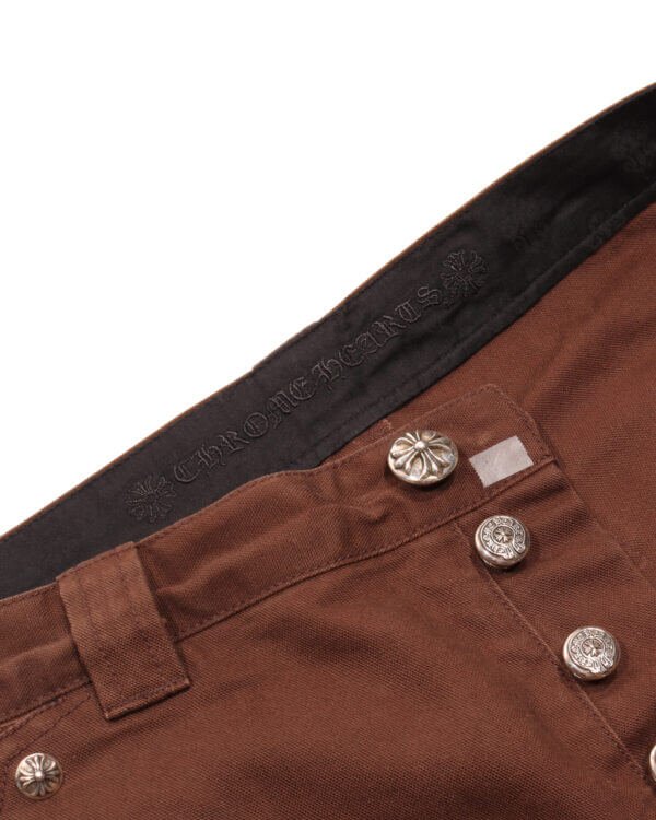 chrome hearts carpenter pants pantalon marron detail