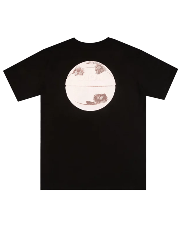 dior x daniel arsham eroded cd basketball 3d print tee t shirt noir dos