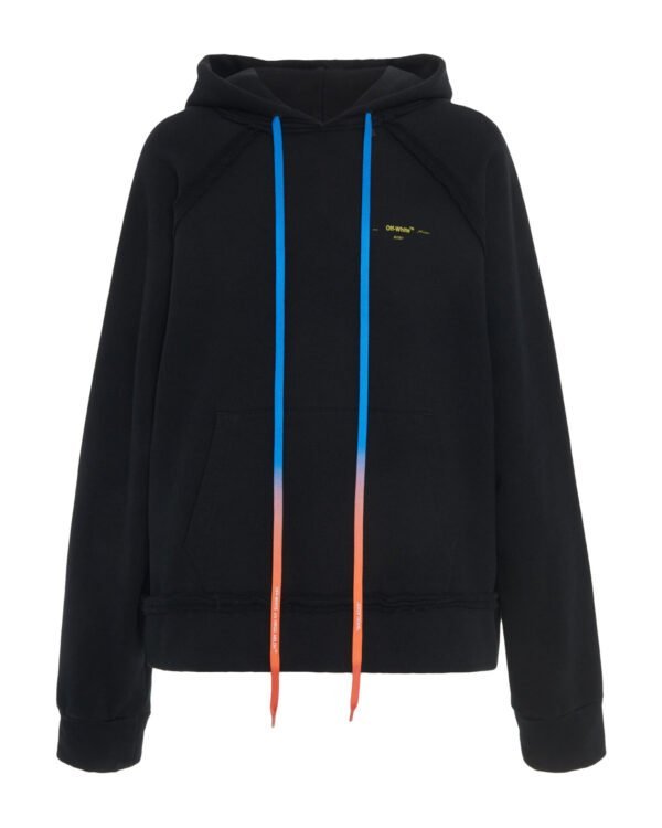 off white oversize acrylic arrow hoodie sweatshirt noir face