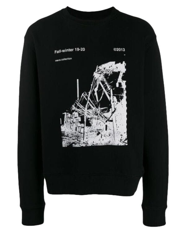 off white ruined factory sweatshirt noir dos